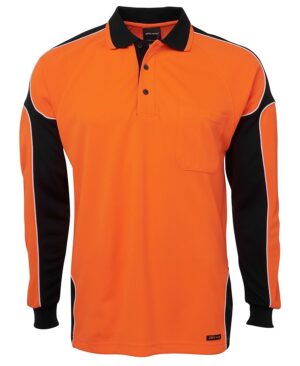 JB's Hi Vis L/S Arm Panel Polo